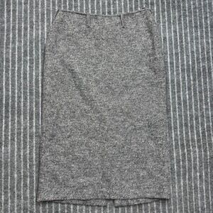 Vitabella Vintage Norway Wool Pencil Skirt 42 Grey Marl Lined Straight Midi